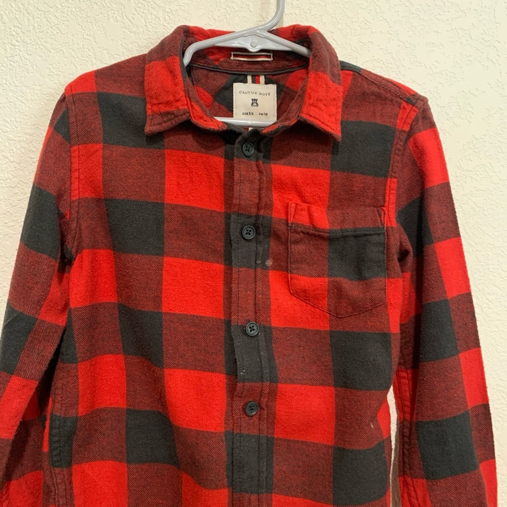 cactus children long sleeve shirt Christmas size 5/6 - Picture 4 of 6
